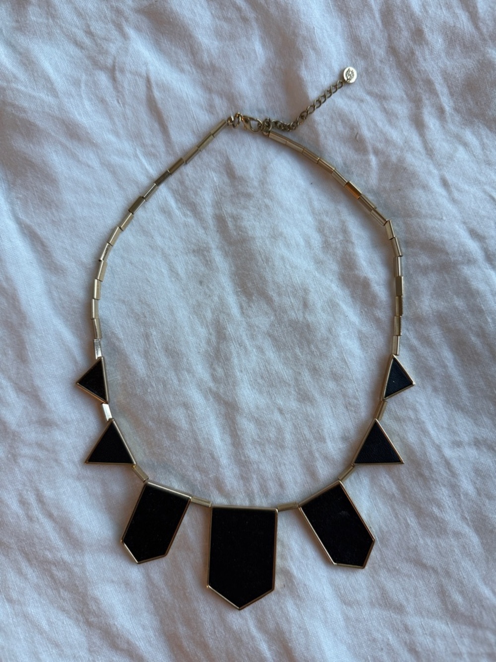 House of Harlow 1960 Black Geometric Pendant Necklace